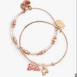 New Alex and Ani Limited Edition Barbie Charm Beaded Bracelet Set of 2 with Box